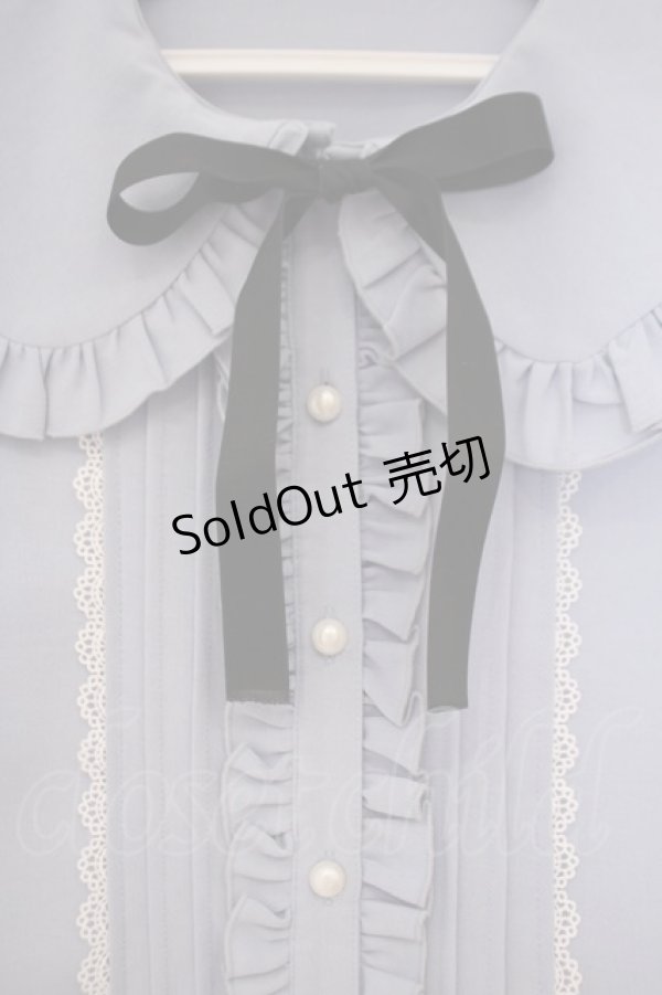 画像2: DearMyLove / フリルたっぷりうさ耳ロリータブラウス M サックス O-26-01-29-016-EL-BL-OW-OS (2)