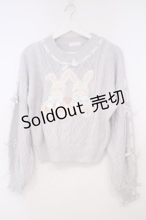 画像: LIZ LISA / Twin Bunniesニットトップス 0 サックスO-26-01-29-020-LO-TO-OW-ZT586