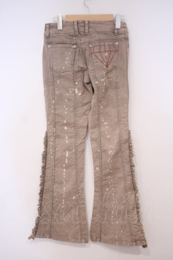 画像3: ALGONQUINS / サイドフリンジブリーチパンツ 1 カーキイエロー O-26-01-29-021-AL-PA-OW-OS (3)