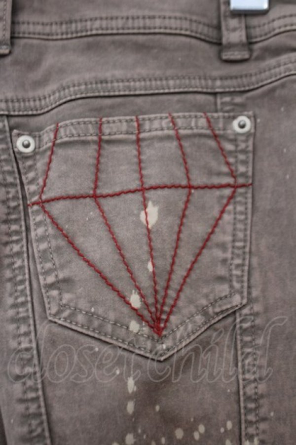 画像4: ALGONQUINS / サイドフリンジブリーチパンツ 1 カーキイエロー O-26-01-29-021-AL-PA-OW-OS (4)