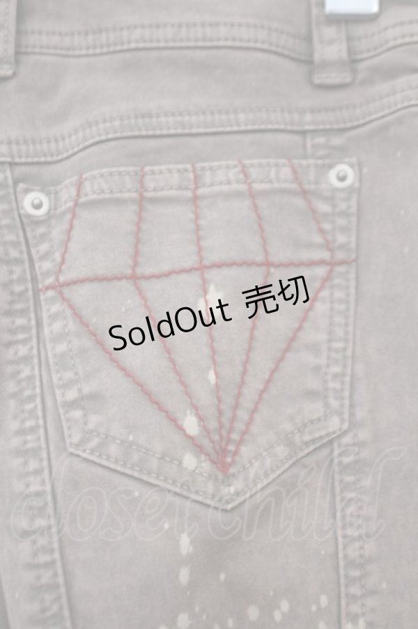 画像4: ALGONQUINS / サイドフリンジブリーチパンツ 1 カーキイエロー O-26-01-29-021-AL-PA-OW-OS (4)