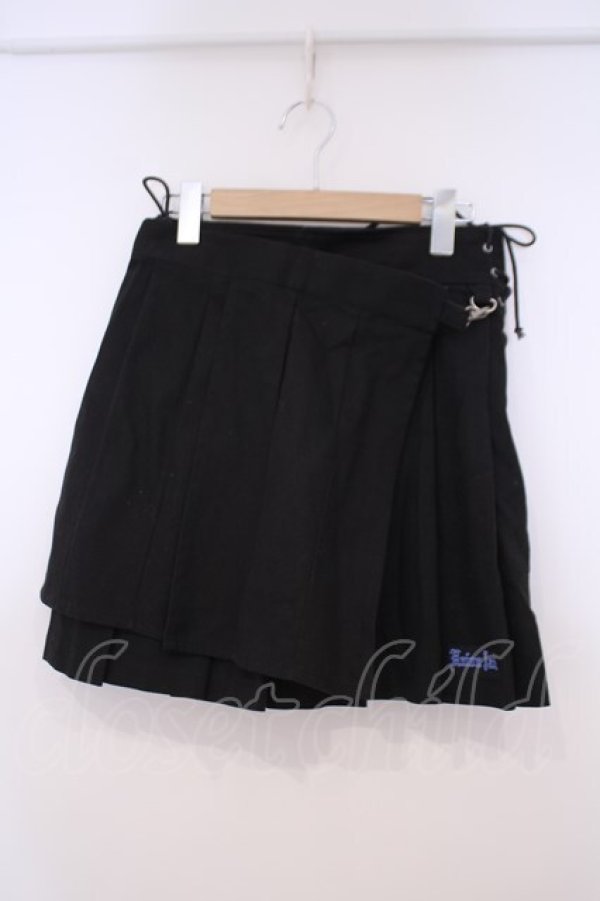 画像1: UNION JACK / ラップ付きプリーツミニスカート  ブラック O-26-01-29-022-PU-SK-OW-OS (1)