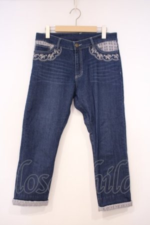 画像: axes femme / 花刺 ボーイフレンドデニムパンツ L インディゴ O-26-01-29-026-AX-PA-OW-OS