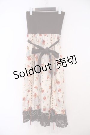 画像: axes femme / 花柄2WAYスカート M キナリ×ブラウン O-26-01-29-028-AX-SK-OW-OS