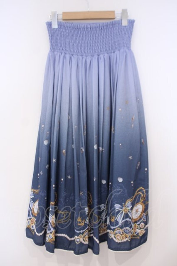 画像4: axes femme / 海グラデ柄ワンピース M ブルー O-26-01-29-029-AX-OP-OW-OS (4)