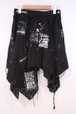 画像1: SEX POT ReVeNGe / パッチ配色ランダムカットスカート L ブラック O-26-01-29-030-SP-SK-OW-OS (1)