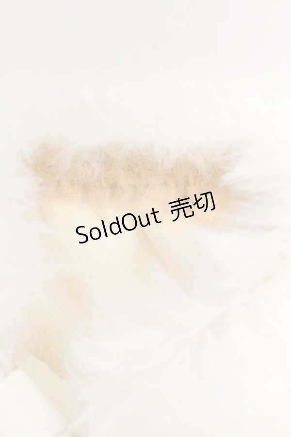 画像3: BABY,THE STARS SHINE BRIGHT / ファーのポンポンリボンアンクルカバー  シロ O-26-01-30-047-BA-ZA-IG-OS (3)