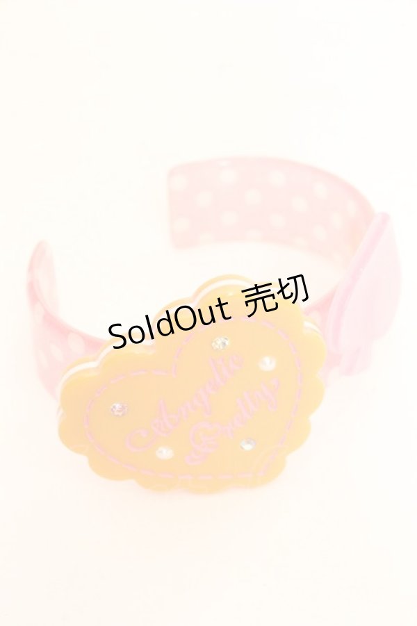 画像1: Angelic Pretty / Wonderクッキーバングル  ピンク×ブラウン O-26-01-30-052-AP-AC-OW-OS (1)