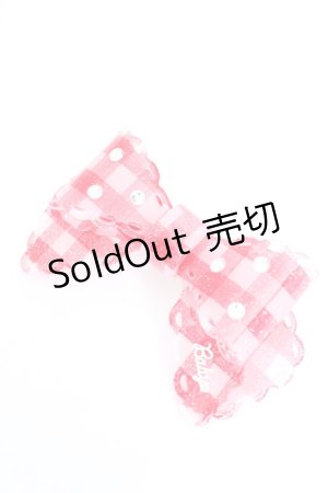 画像: BABY,THE STARS SHINE BRIGHT / Twinkleギンガムリボンバレッタ  アカ O-26-01-30-057-BA-AC-OW-OS