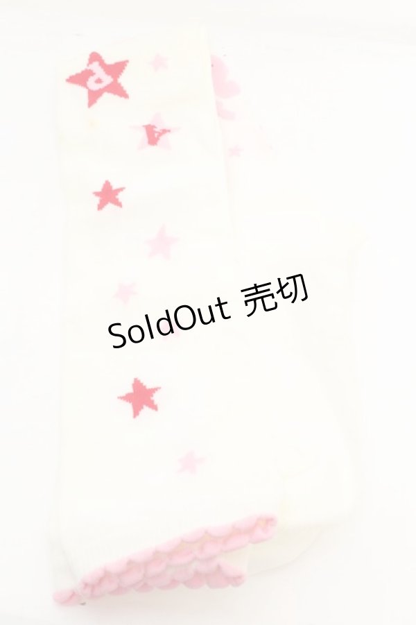 画像2: Angelic Pretty / エンジェルポニーオーバーニーソックス  シロ×ピンク O-26-01-30-068-AP-ZA-OW-OS (2)