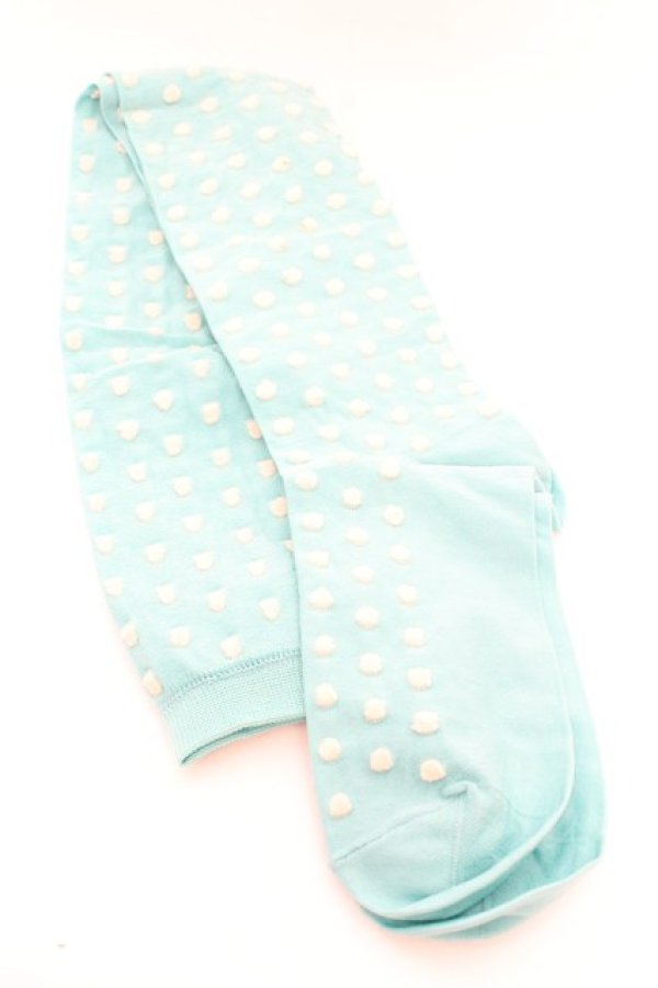 画像2: Emily Temple cute / 水玉オーバーニー  ミントブルー O-26-01-30-074-ET-ZA-OW-OS (2)