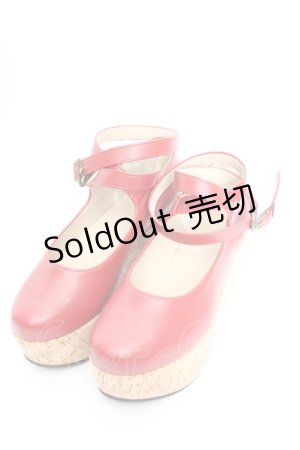 画像: an another angelus / クロスストラップ厚底パンプス S アカ O-26-01-30-080-CA-SH-IG-OS