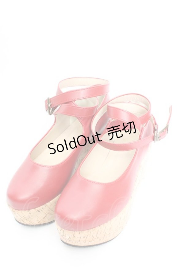 画像1: an another angelus / クロスストラップ厚底パンプス S アカ O-26-01-30-080-CA-SH-IG-OS (1)