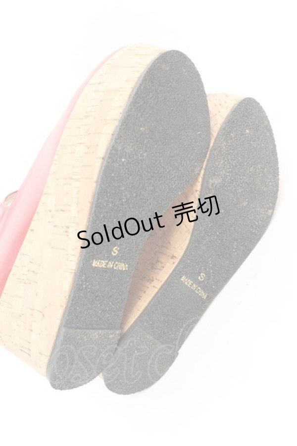 画像4: an another angelus / クロスストラップ厚底パンプス S アカ O-26-01-30-080-CA-SH-IG-OS (4)