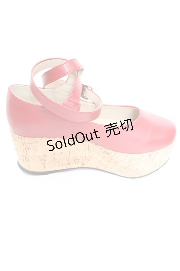 画像5: an another angelus / クロスストラップ厚底パンプス S アカ O-26-01-30-080-CA-SH-IG-OS (5)