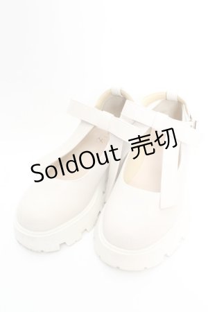 画像: Fi.n.t / ビッグリボン厚底パンプス M アイボリー O-26-01-30-082-CA-SH-IG-ZT0204K