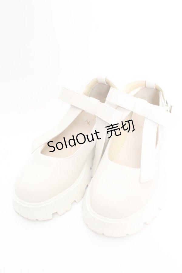 画像1: Fi.n.t / ビッグリボン厚底パンプス M アイボリー O-26-01-30-082-CA-SH-IG-ZT0204K (1)