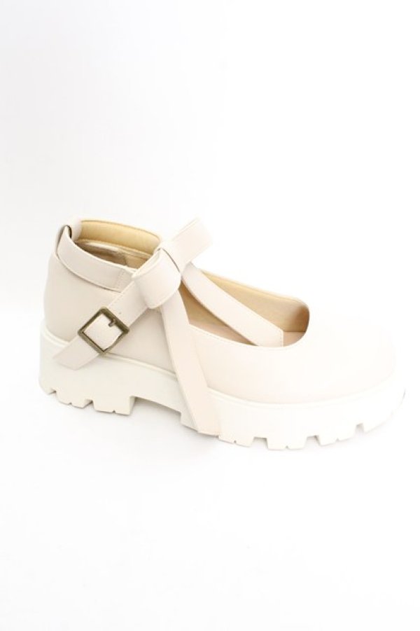 画像7: Fi.n.t / ビッグリボン厚底パンプス M アイボリー O-26-01-30-082-CA-SH-IG-OS (7)