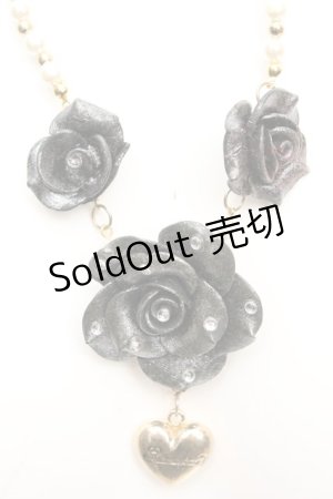 画像: metamorphose / ローズネックレス  クロ O-26-01-30-085-ME-AC-OW-OS