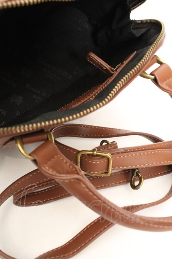 画像3: Maison de FLEUR Petite Robe canone / パキっと割れないエンボスバッグ  ブラウン O-26-01-30-090-EL-BG-OW-OS (3)