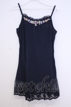 画像: axes femme / ミニバラキャミ  ネイビー O-26-01-30-1038-AX-TO-IG-OS