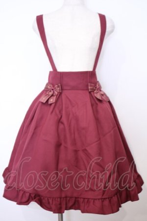 画像: Amavel / ダブルリボンジャンパースカート M ワイン O-26-01-30-1007-CA-OP-OW-OS