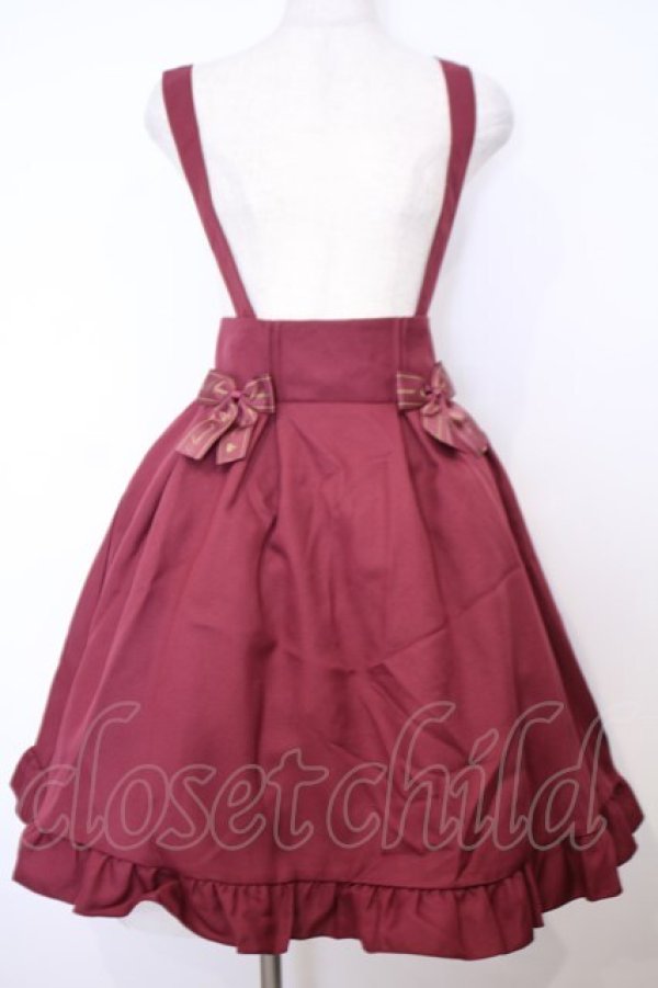 画像1: Amavel / ダブルリボンジャンパースカート M ワイン O-26-01-30-1007-CA-OP-OW-OS (1)