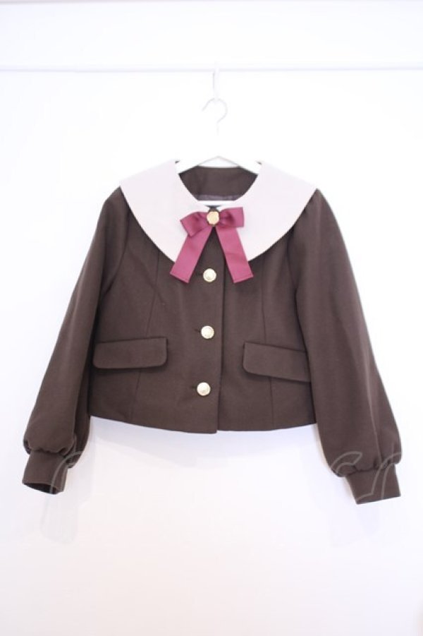 画像1: Amavel / セーラー襟ジャケット M ブラウン O-26-01-30-1010-CA-JA-OW-OS (1)