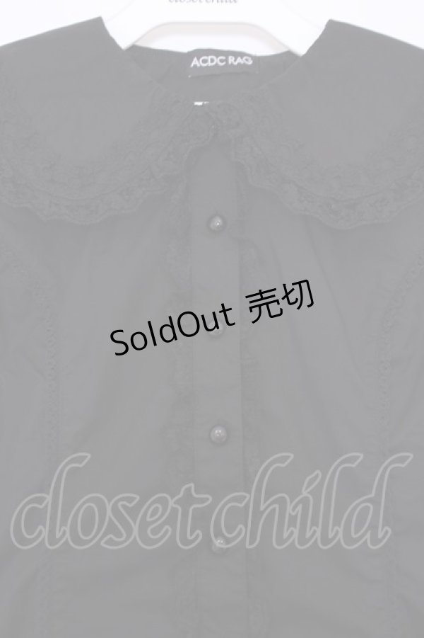 画像2: ACDC RAG / ウサピョンブラウス  ブラック O-26-01-30-1011-PU-BL-OW-OS (2)