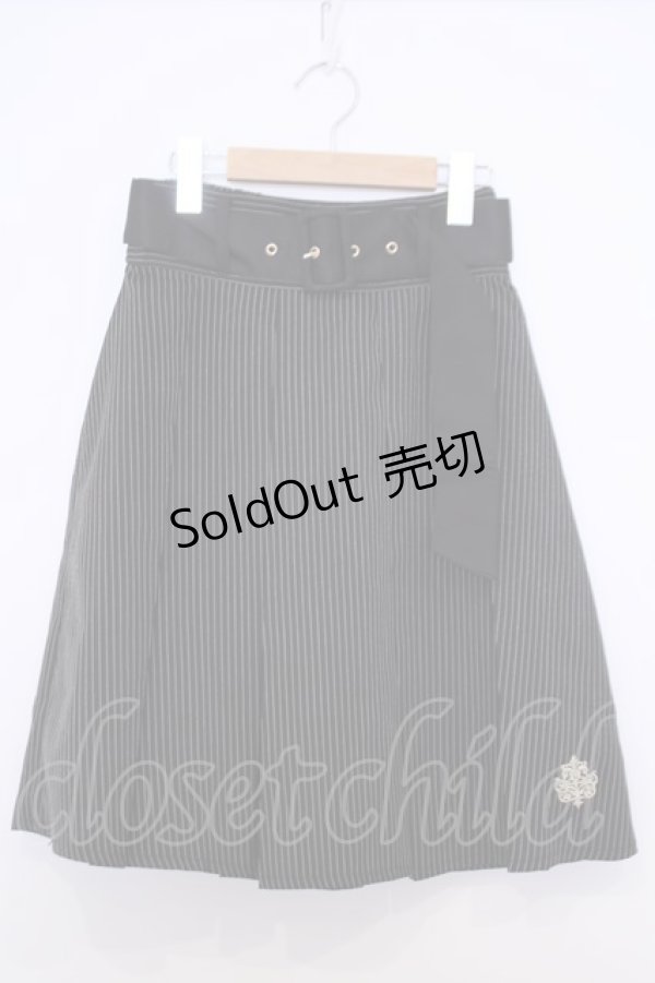 画像1: axes femme / ベルト付きプリーツミドルスカート F クロ O-26-01-30-1019-AX-SK-OW-ZT0202D (1)