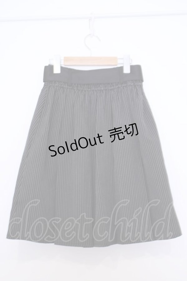 画像3: axes femme / ベルト付きプリーツミドルスカート F クロ O-26-01-30-1019-AX-SK-OW-ZT0202D (3)