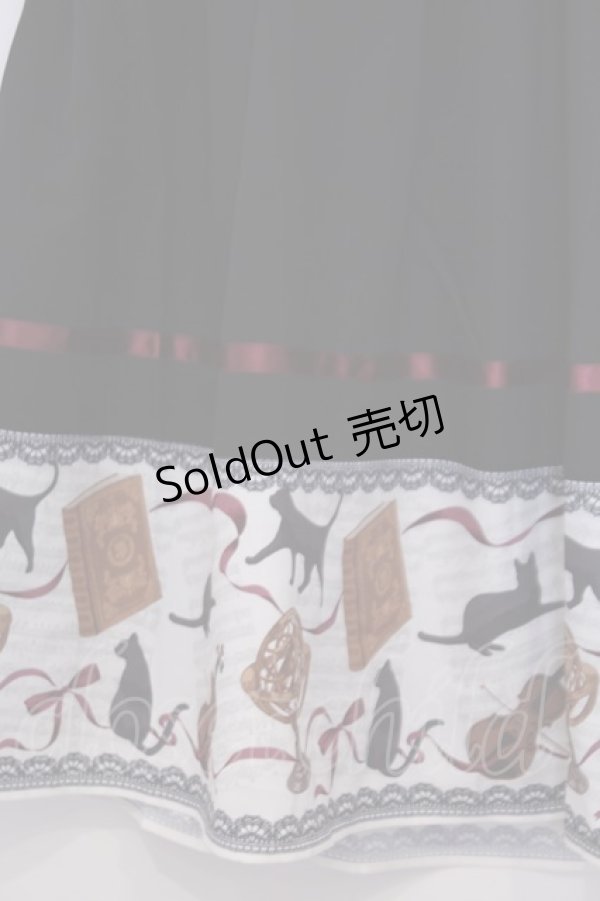 画像2: axes femme / ネコ柄パネルスカート M クロ O-26-01-30-1023-AX-SK-IG-OS (2)