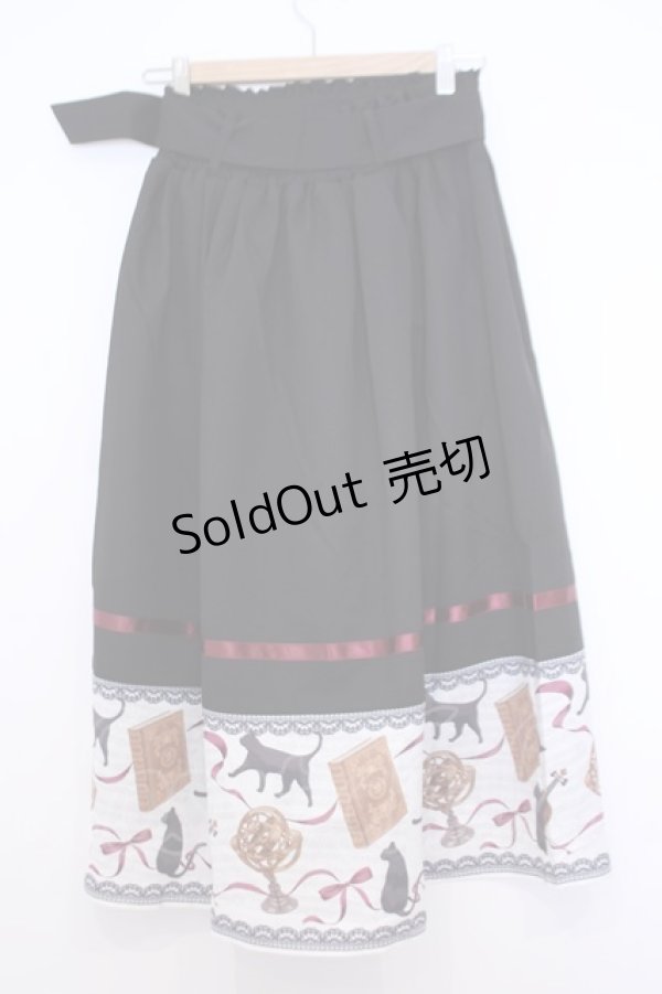 画像3: axes femme / ネコ柄パネルスカート M クロ O-26-01-30-1023-AX-SK-IG-OS (3)