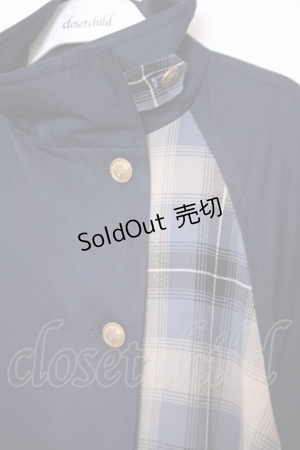 画像2: axes femme / バイカラーアシメロングコート  ネイビー O-26-01-30-1025-0-JA-IG-ZTC004 (2)