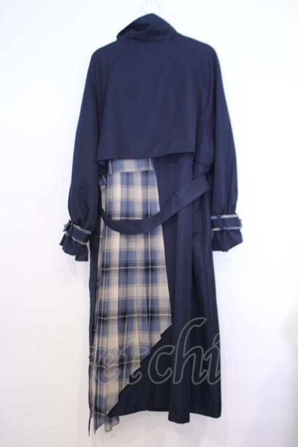 画像3: axes femme / バイカラーアシメロングコート  ネイビー O-26-01-30-1025-0-JA-IG-OS (3)