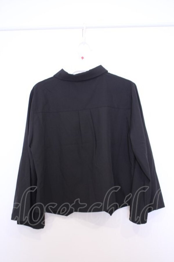 画像3: axes femme / 彼岸花柄ショートシャツ F クロ O-26-01-30-1031-AX-BL-IG-OS (3)