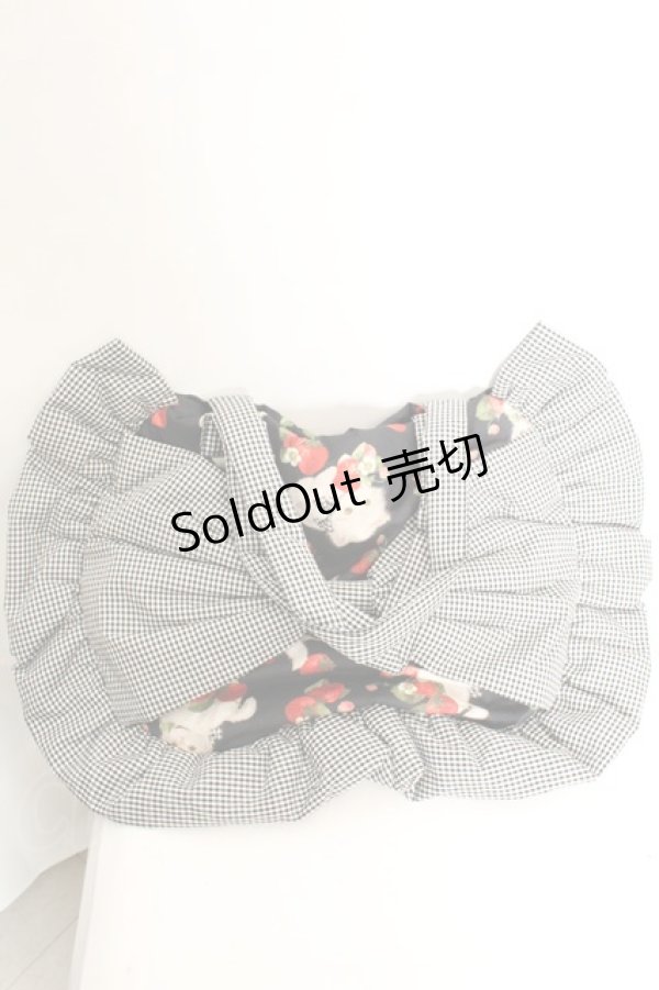 画像2: alcali × misako aoki / サイベリアンストロベリートートバッグ  クロ O-26-01-30-094-LO-BG-IG-ZT0204J (2)