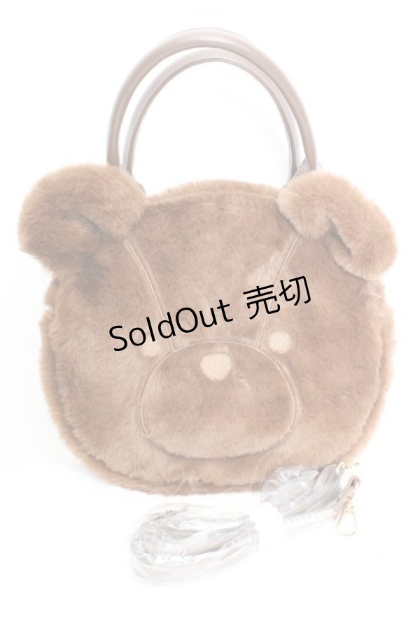 画像1: axes femme kawaii / ふわふわクマバッグ  ブラウン O-26-01-30-095-AX-BG-IG-ZT0204J (1)