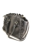 画像2: axes femme / チャーム付きフリルバッグ  クロ O-26-01-30-096-AX-BG-OW-OS (2)