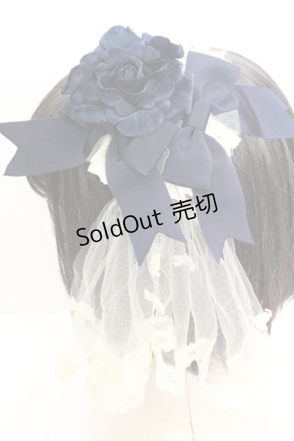 画像2: BABY,THE STARS SHINE BRIGHT / アントワーヌブーケカチューシャ  ネイビー×オフシロ O-26-01-30-014-BA-AC-IG-OS (2)