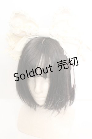 画像: Angelic Pretty / エターナルフリルリボンカチューシャ  オフシロ O-26-01-30-018-AP-AC-IG-ZT0204J