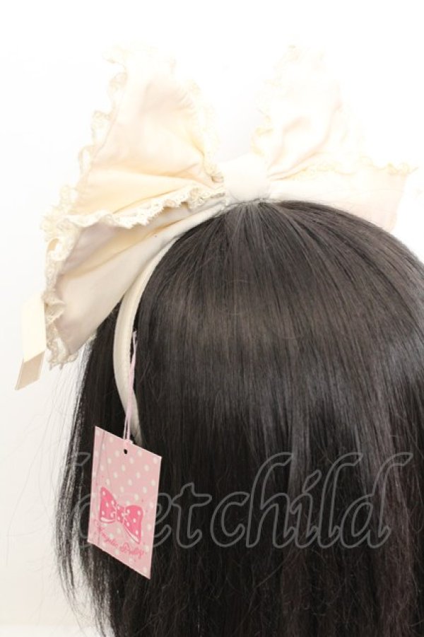 画像2: Angelic Pretty / エターナルフリルリボンカチューシャ  オフシロ O-26-01-30-018-AP-AC-IG-OS (2)