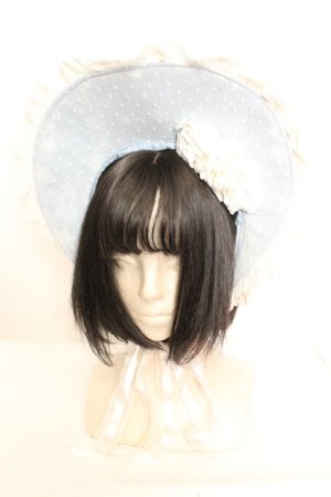 画像: BABY,THE STARS SHINE BRIGHT / 雪の女王〜妖精が舞い降りる白い国〜柄ボンネット  サックス O-26-01-30-032-BA-AC-IG-OS