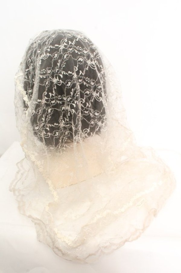 画像2: ALICE and the PIRATES / イノセントロージアマリアベール  生成り O-26-01-30-033-PA-AC-IG-OS (2)