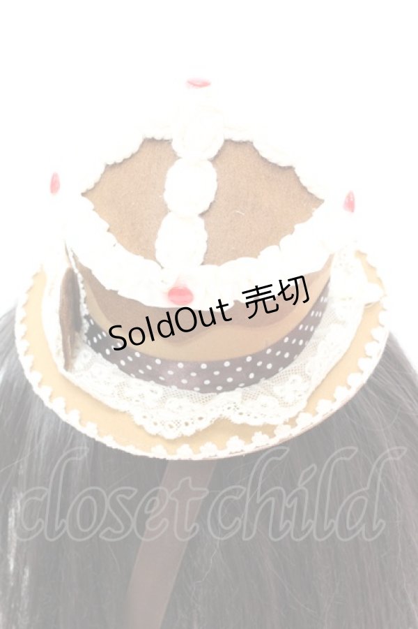 画像3: Angelic Pretty / /Sweet Cream HouseミニHat ハット  ブラウン O-26-01-30-034-AP-AC-IG-OS (3)