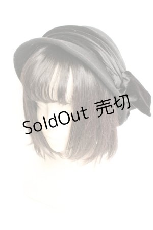 画像: Fi.n.t  / ベロアリボンクラシカルボーラーハット  クロ O-26-01-30-038-LO-AC-IG-OS