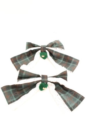 画像: Eri Aino's collaboration / AE*2Pリボンクリップ  グリーン O-26-01-30-040-EL-AC-IG-OS