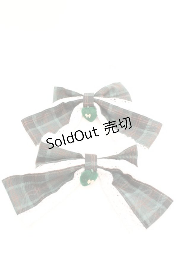 画像1: Eri Aino's collaboration / AE*2Pリボンクリップ  グリーン O-26-01-30-040-EL-AC-IG-ZT610-F001 (1)