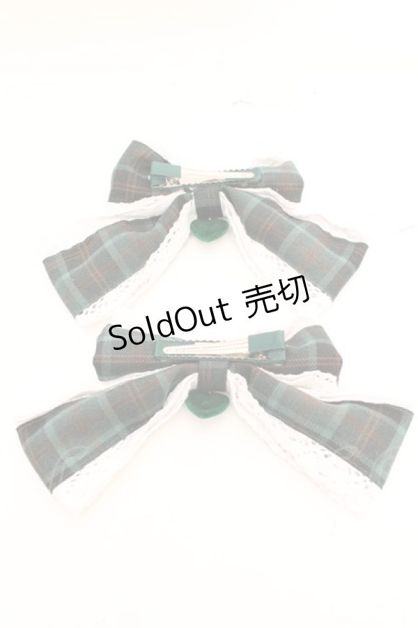 画像2: Eri Aino's collaboration / AE*2Pリボンクリップ  グリーン O-26-01-30-040-EL-AC-IG-ZT610-F001 (2)