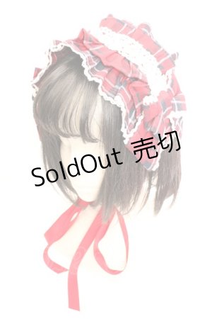 画像: axes femme kawaii / タータンチェックヘッドドレス  アカ O-26-01-30-005-AX-AC-IG-OS